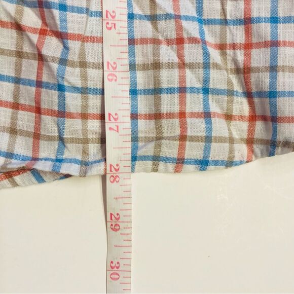 Johnnie-O Button Down Shirt Mens Size M Medium Hangin Out Plaid Check Calypso - Picture 5 of 6